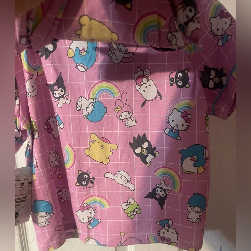 NWT Hello Kitty & Friends Girls‎ 2 Piece Pajama Set Pink Size XS 4/5 Sanrio - Picture 12 of 12